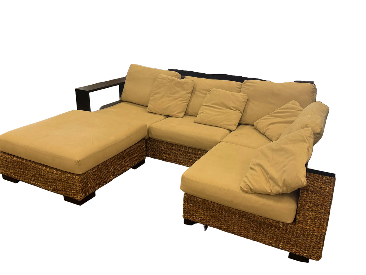 Modular Wicker and Rattan Seasonal Sectional Sofa Set