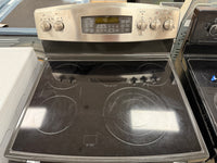 Black and Stainless Steel GE Free-Standing Electric Stove
