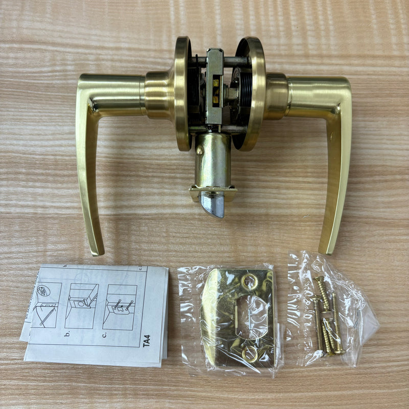 Door Passage Lever Set – Brushed Gold, 3820PS
