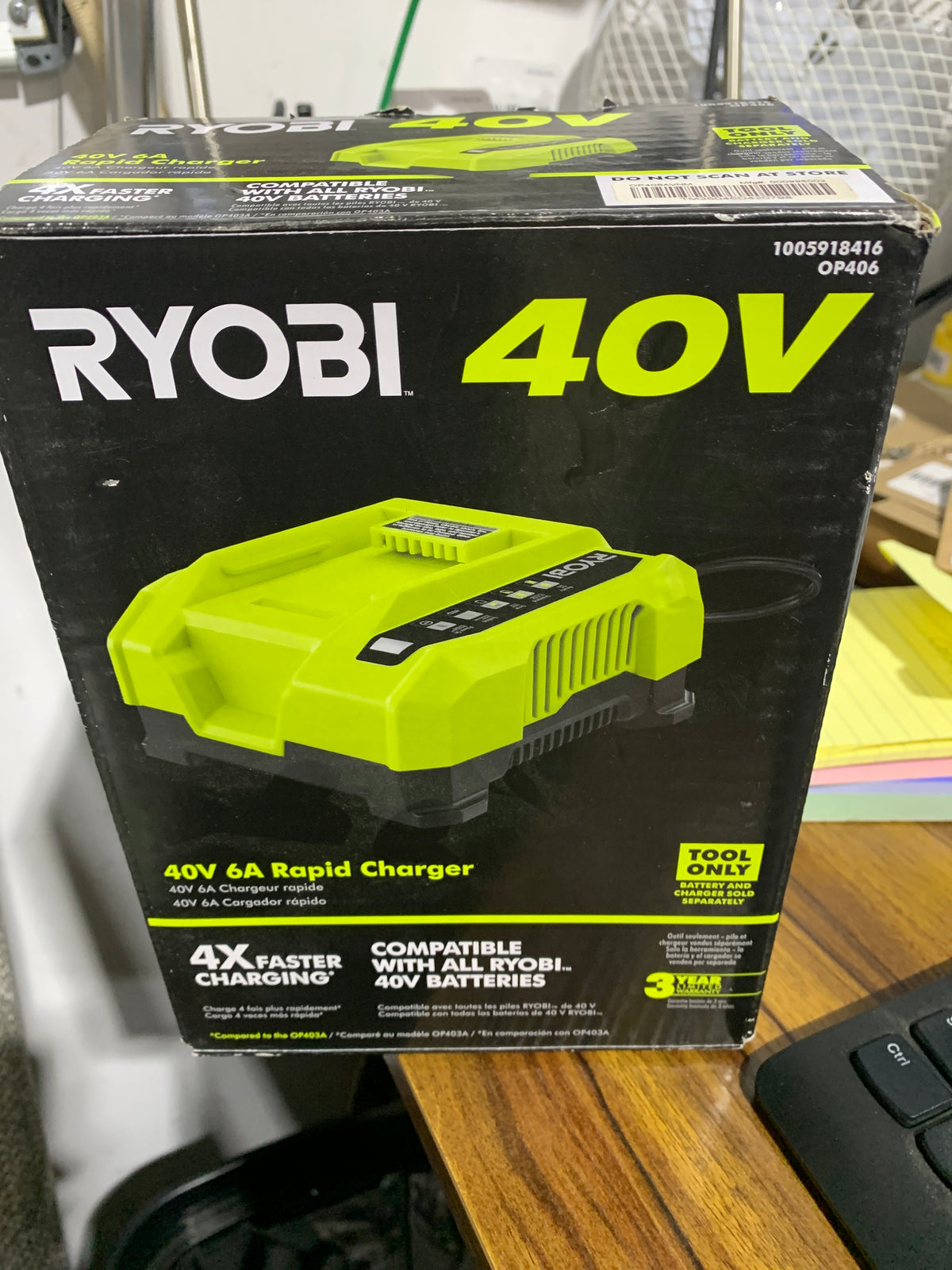 RYOBI 40V Lithium-Ion Rapid Charger