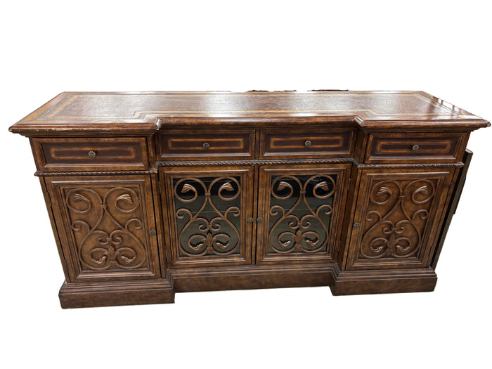 Hacienda Brown Traditional Carved Credenza / Sideboard