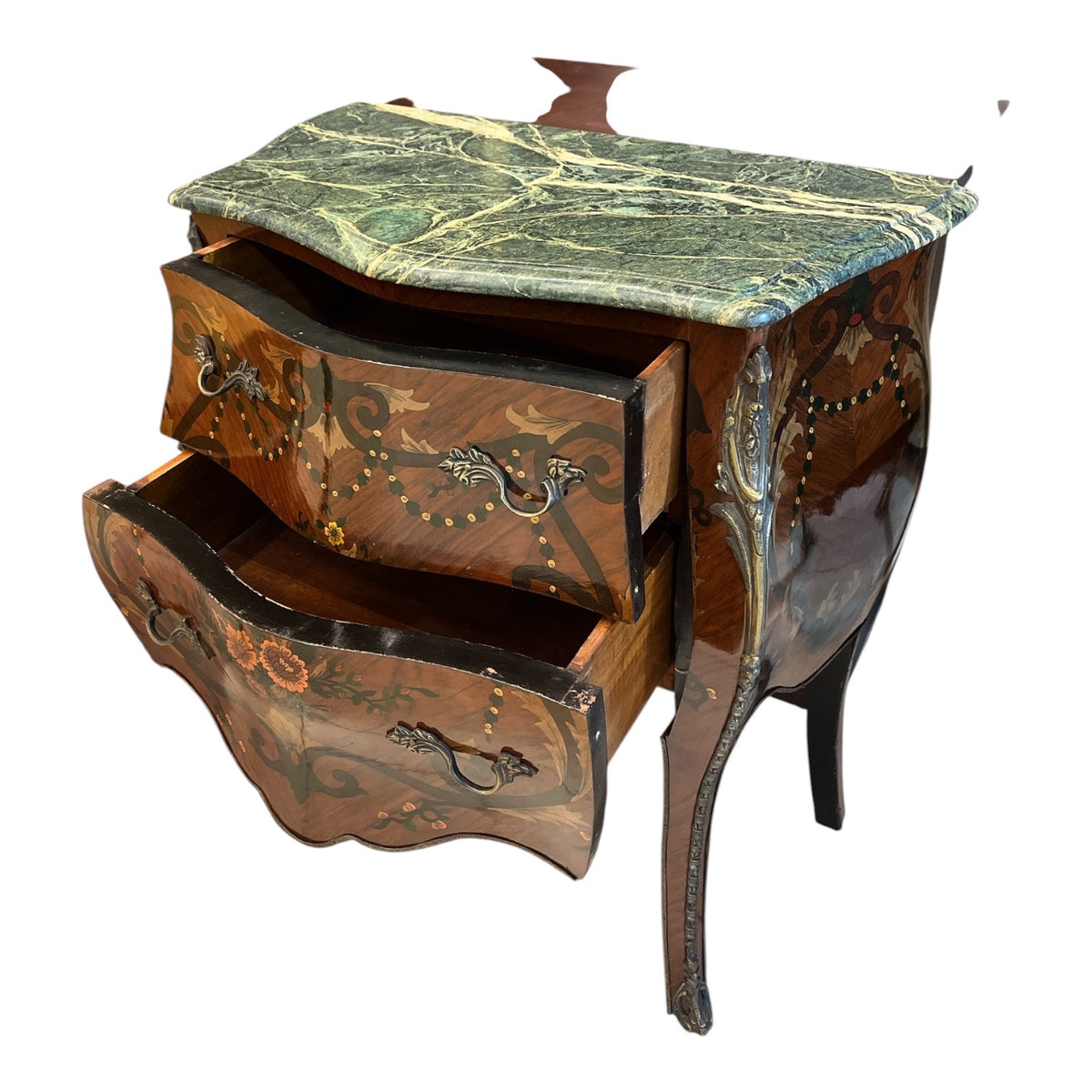 French Provincial Nightstand w/ Marble Top
