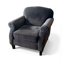 Plush Dark Brown Velvet Armchair