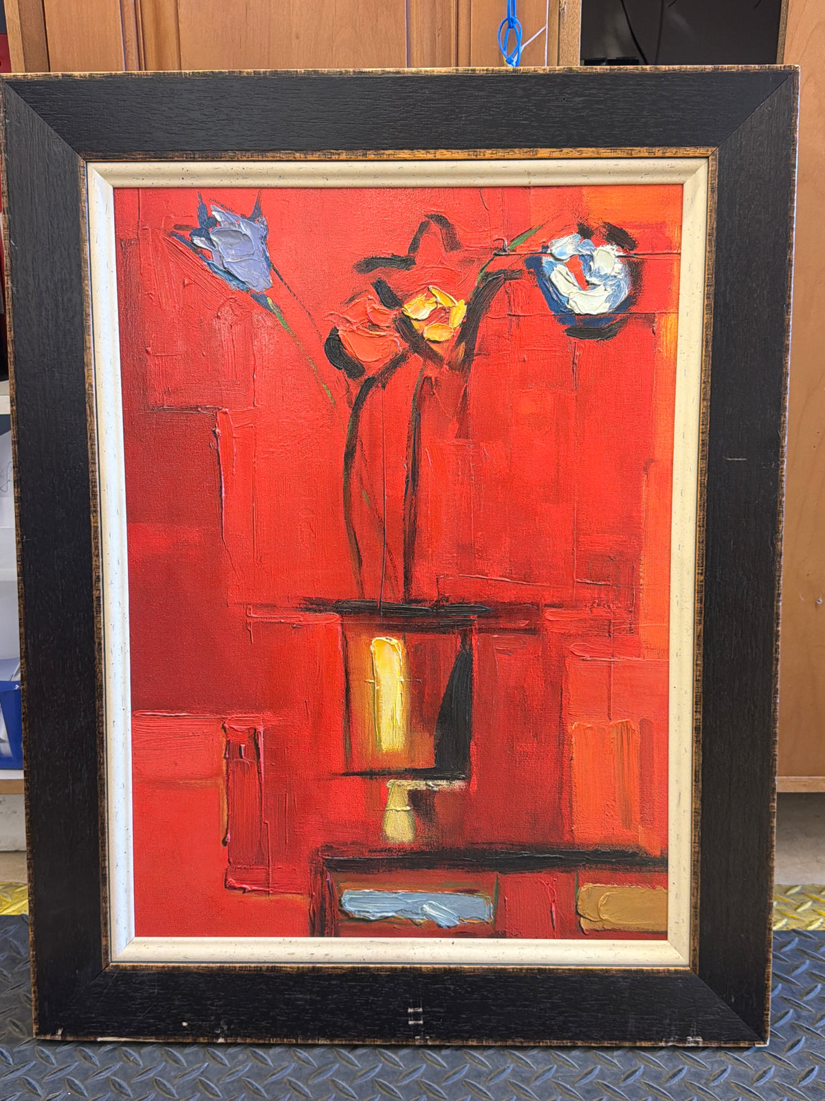 Study in Red Abstract Art by Elya Dechino