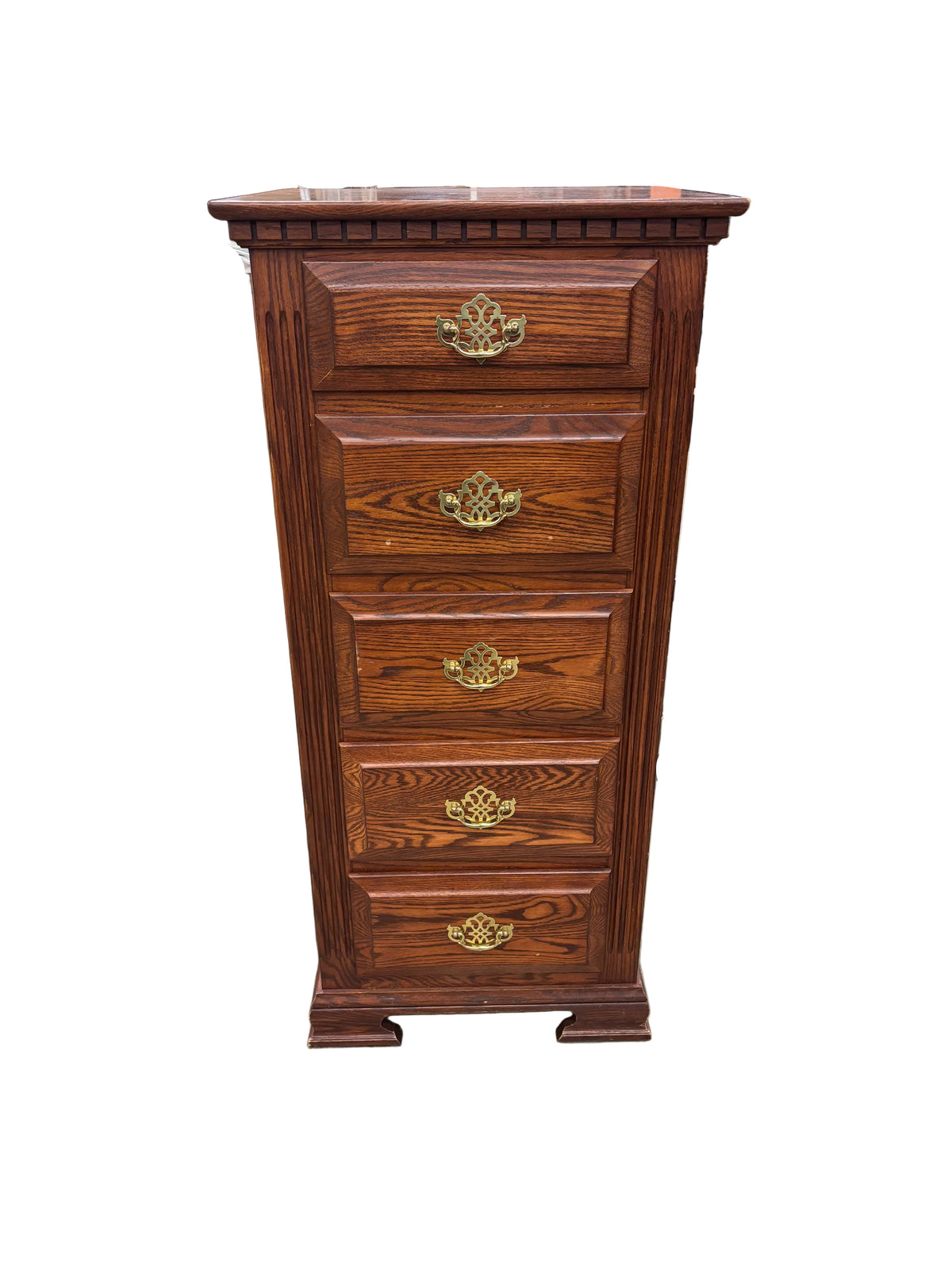 Vintage Wooden Tallboy Chest