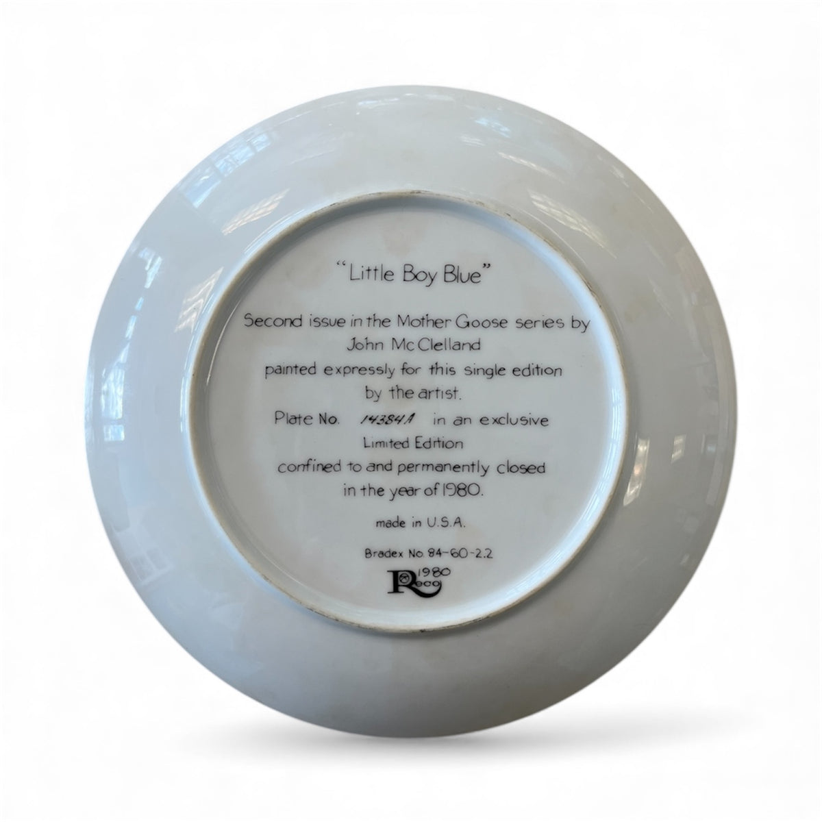 "Little Blue Boy" - Reco International 1980s Limited Edition Collectors Plate