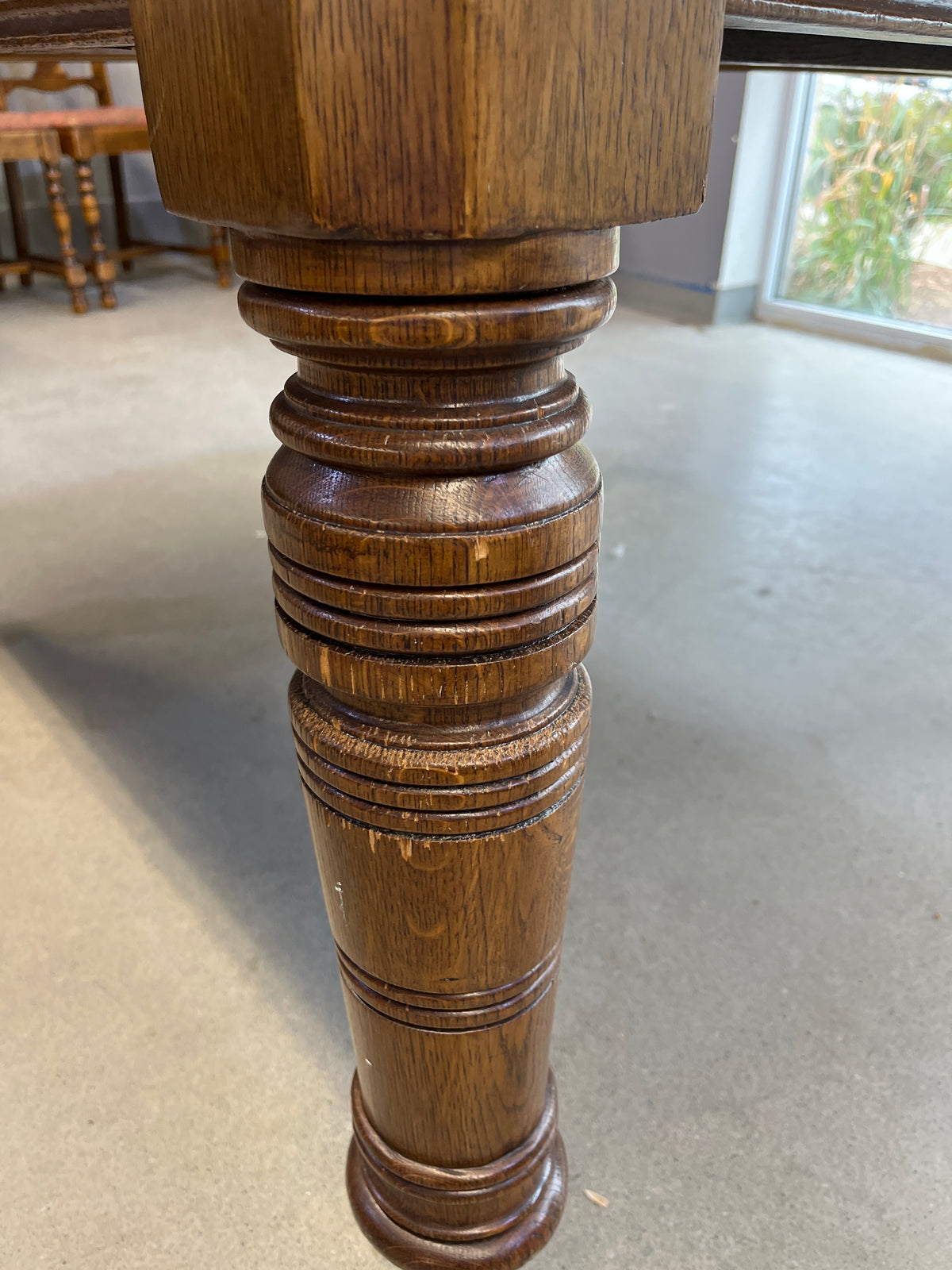 48"W Solid Wood Dining Table with 1 Leaf