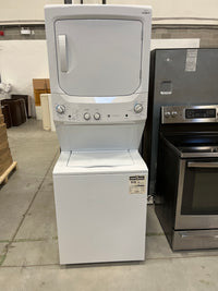 27" Stacked Electric Washer & Dryer in White