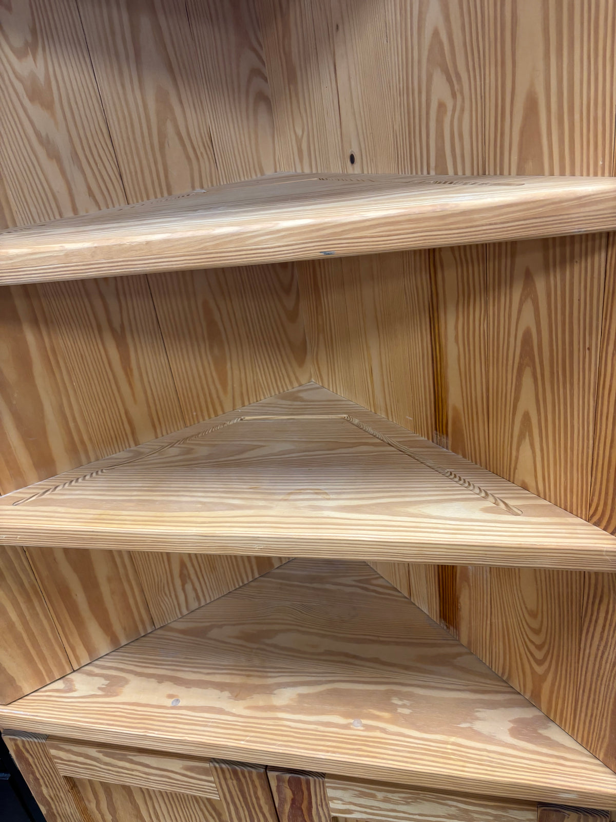 Light Oak Corner Bookcase