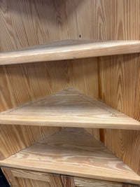 Light Oak Corner Bookcase