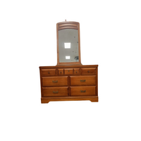 Brown Dresser with Matching Mirror
