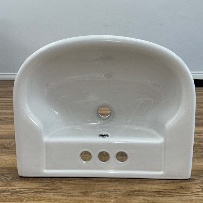 20.5x16.5-Inch Mini Pedestal Basin Only with 4in. Center in White, 4343AMX