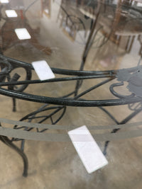 Round Glass-Top Dining Table