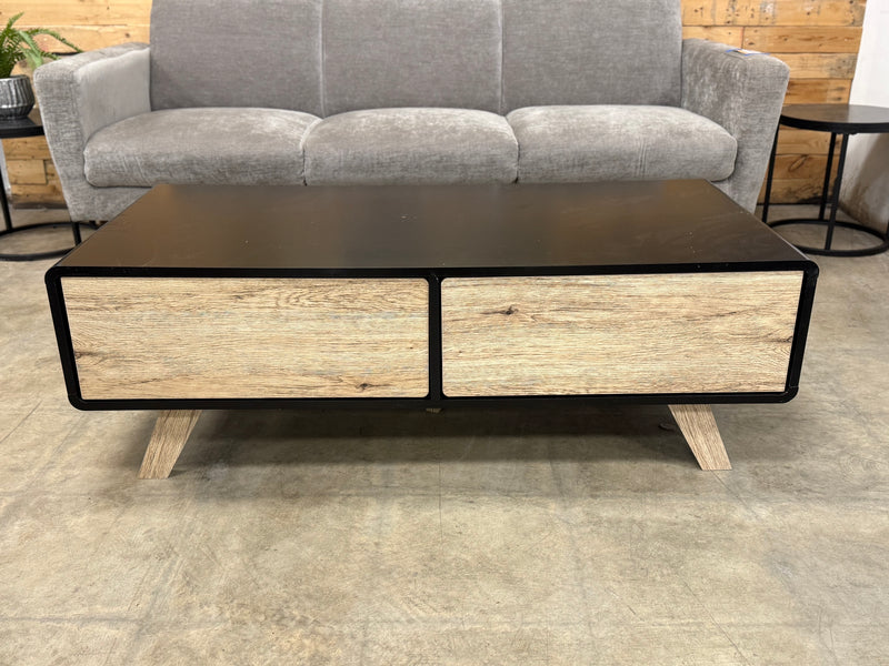Black and Sandy Brown Modern Coffee Table