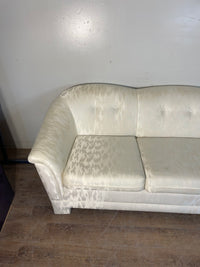 White Tufted 3-Seater Sofa
