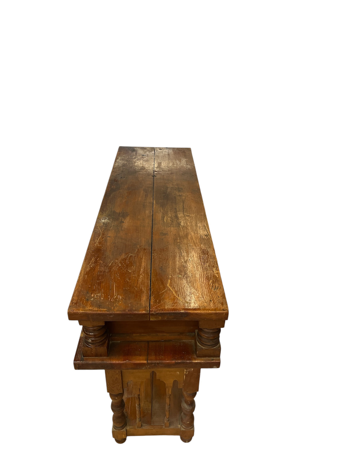 Antique 3 Tiered Tall Console Table