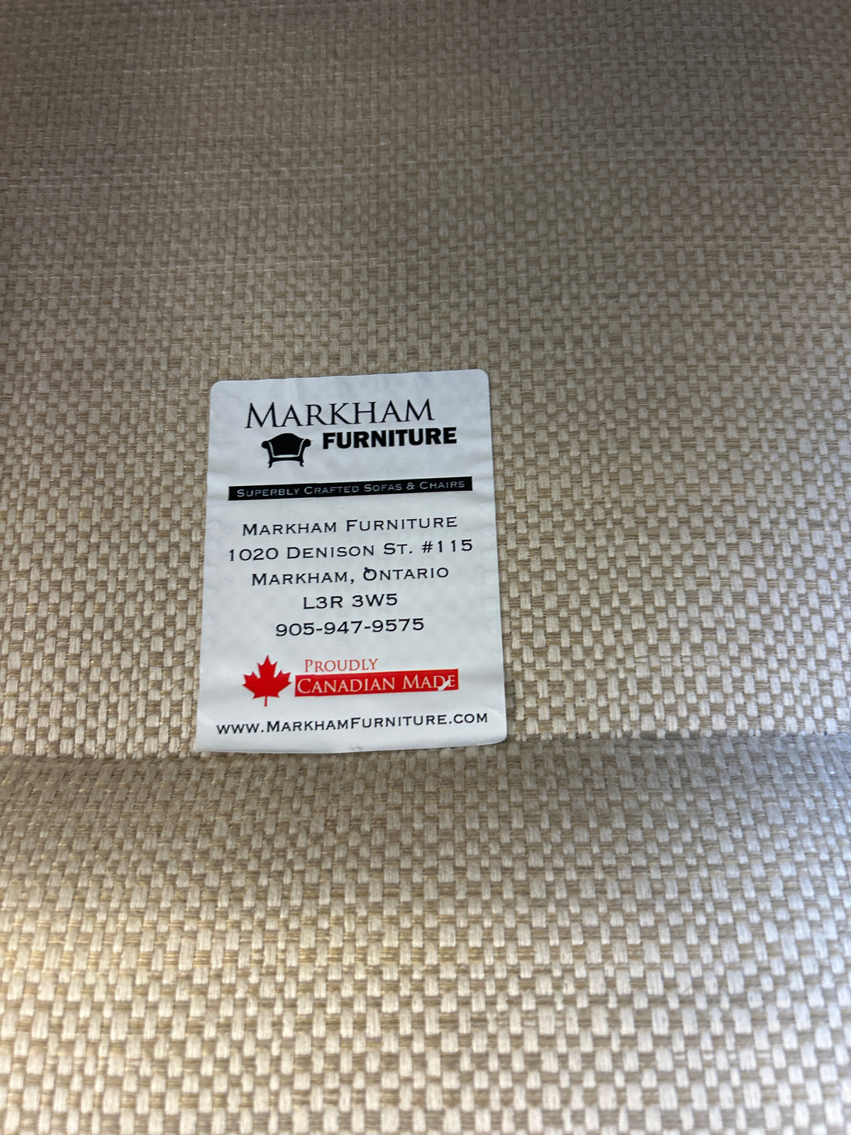 Markham Cream Three-seater Sofa