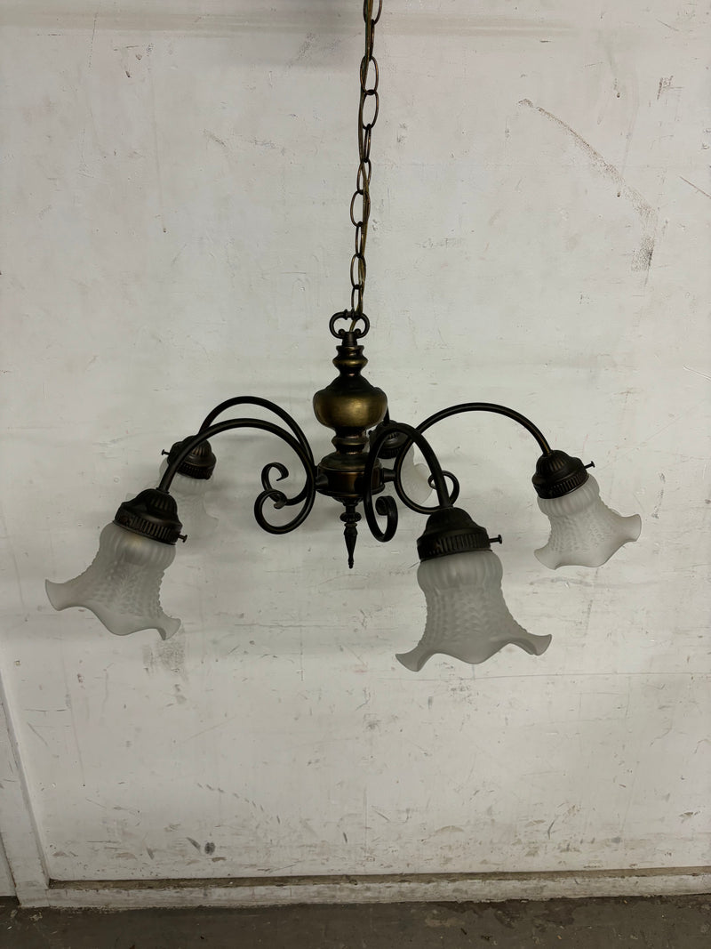 Murano Bronze 3 Light Chandelier