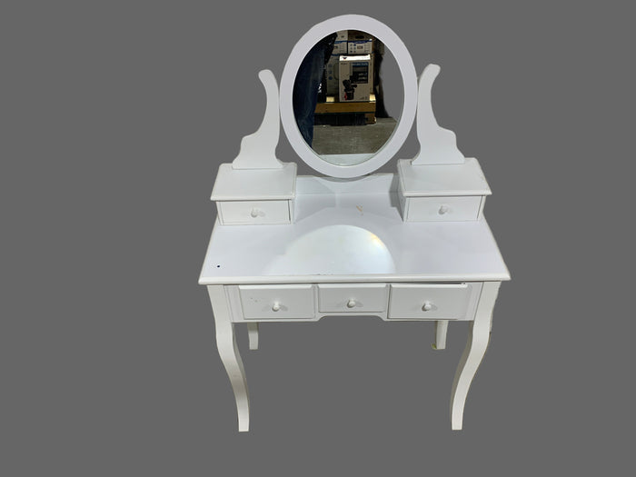 White Vanity with Mirror