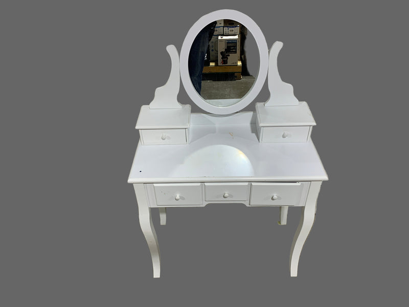 White Vanity with Mirror