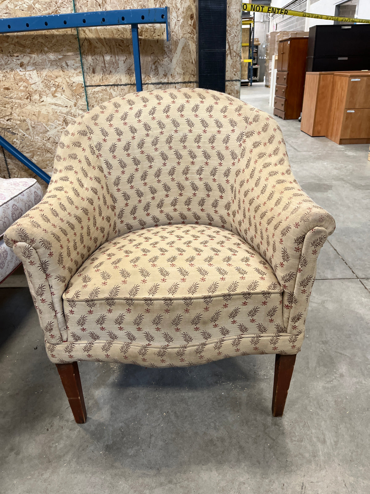 32"W Beige Tub Chair