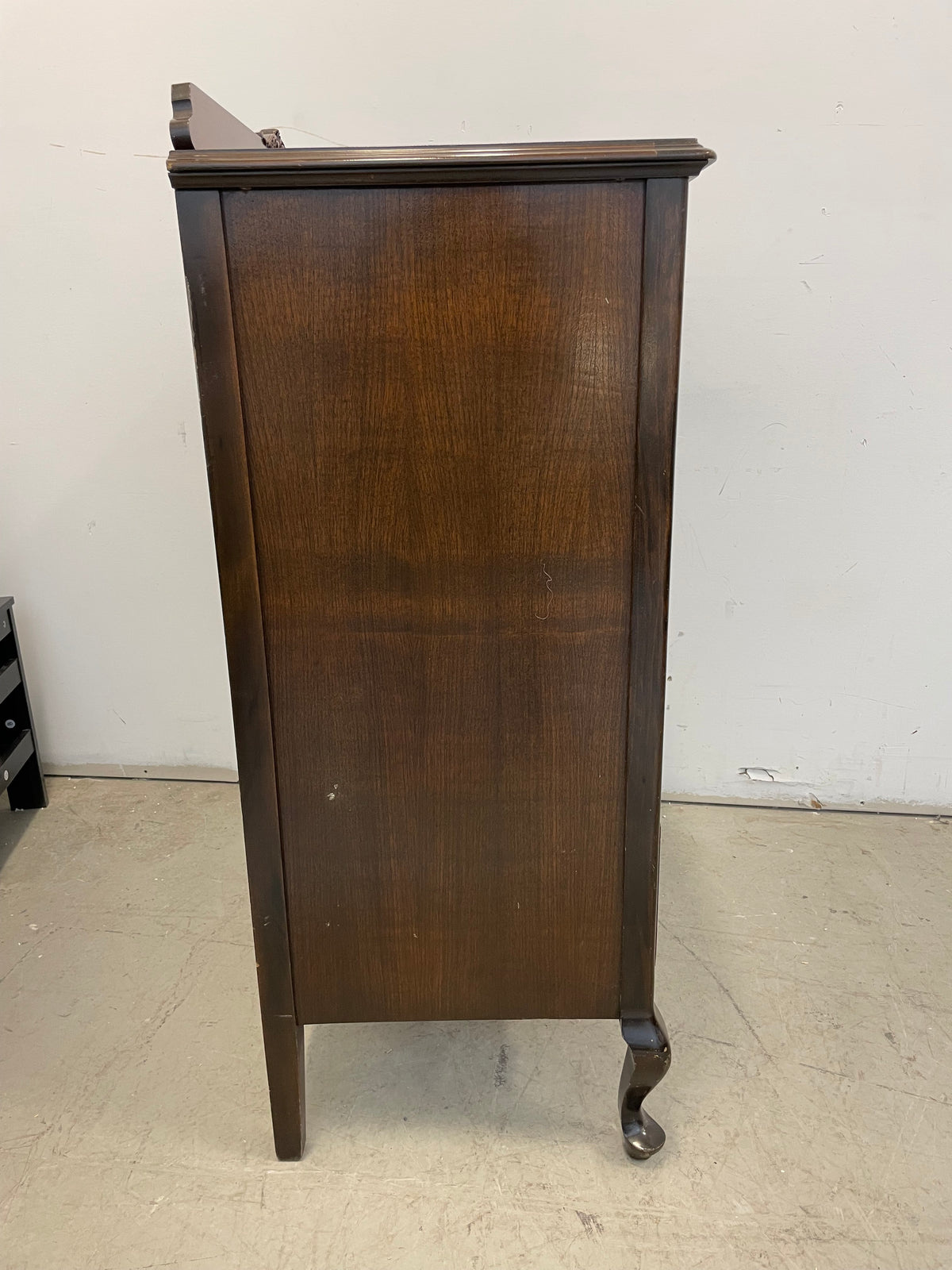 Sturdy Wood Buffet with Brass Hardware