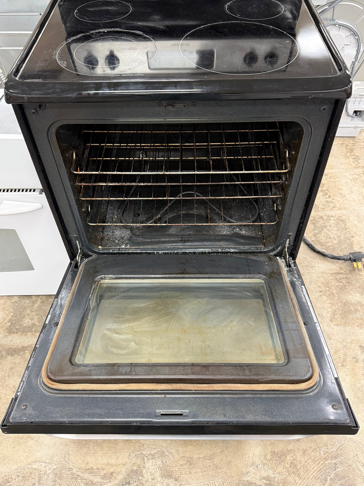Black and Silver Frigidaire 30-inch Electric Range Stove