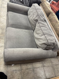 Grey Plush Loveseat