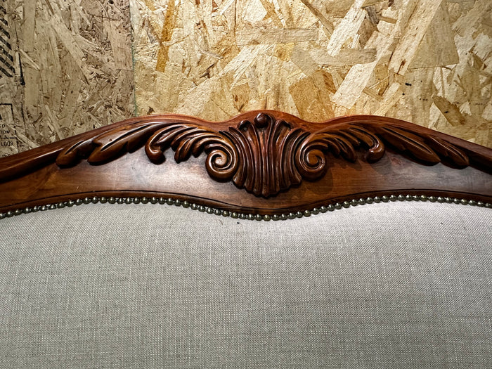 French Louis XV Style Upholstered King Size Bed