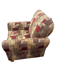 Brown and Red Patterned Armchair