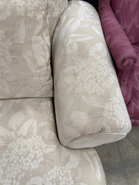 Traditional Floral Damask Cream Club Chair