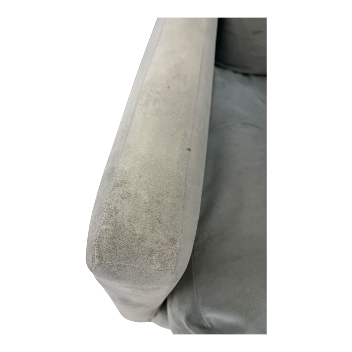 Grey Velvet Upholstered Armchair