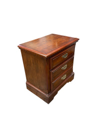 Solid Wood 3-Drawer Nightstand