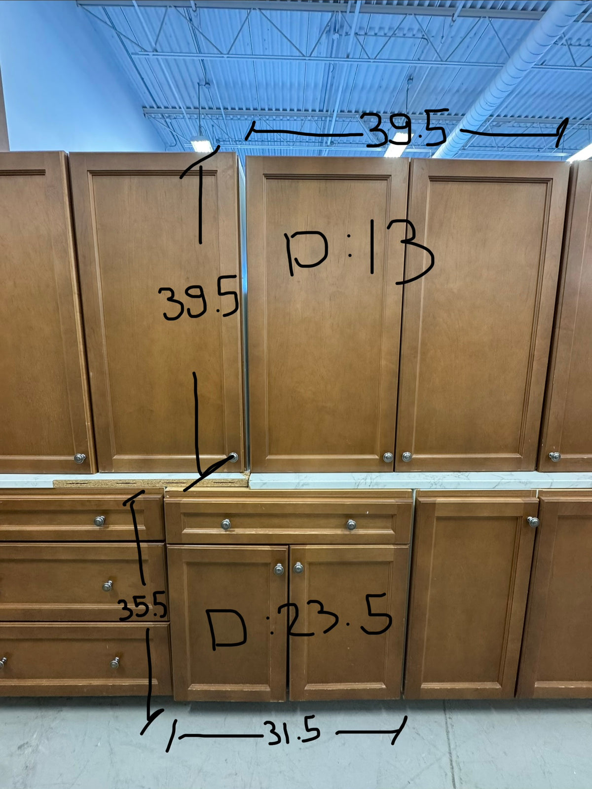 Set 24 Pieces Brown Shaker Panel kitchen Cabinets
