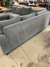 108"W 2-Pc Grey Sectional Sofa