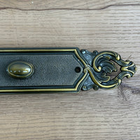 Flat Ornate Door Plate with Knob, 8525U59
