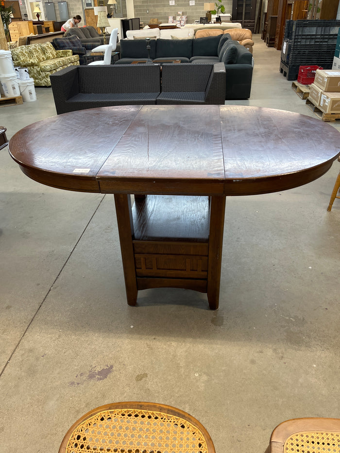42" Diameter High Top Table w Leaf