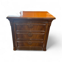 3 Drawer Nightstand With Carved Detailing