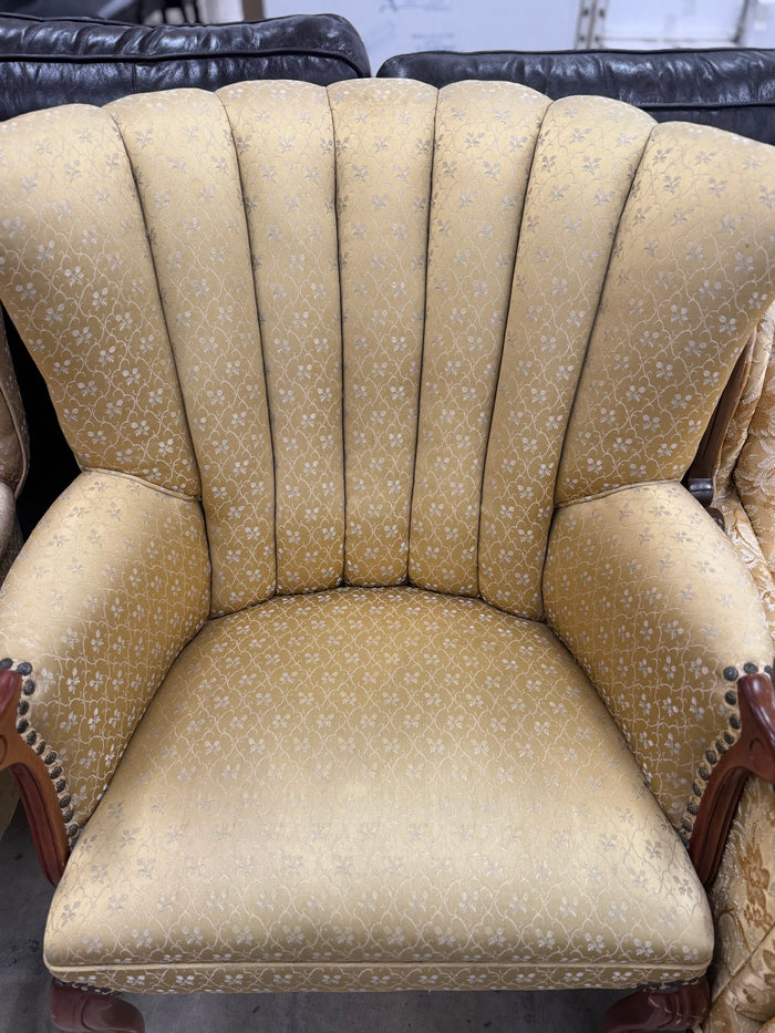 Vintage-Style Floral Upholstered Armchair