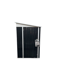 47.2-inch x 87.4-inch Dark Grey Metal Shed with Lockable Door