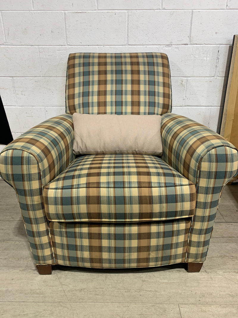Ethan Allen Plaid Armchair