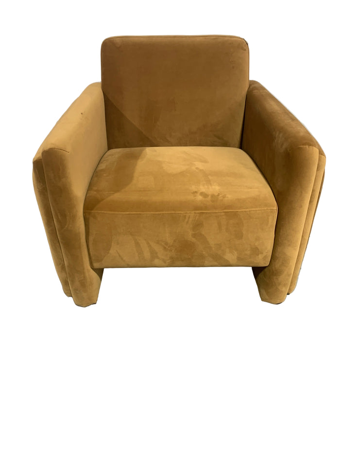 Brown Velvet Armchair
