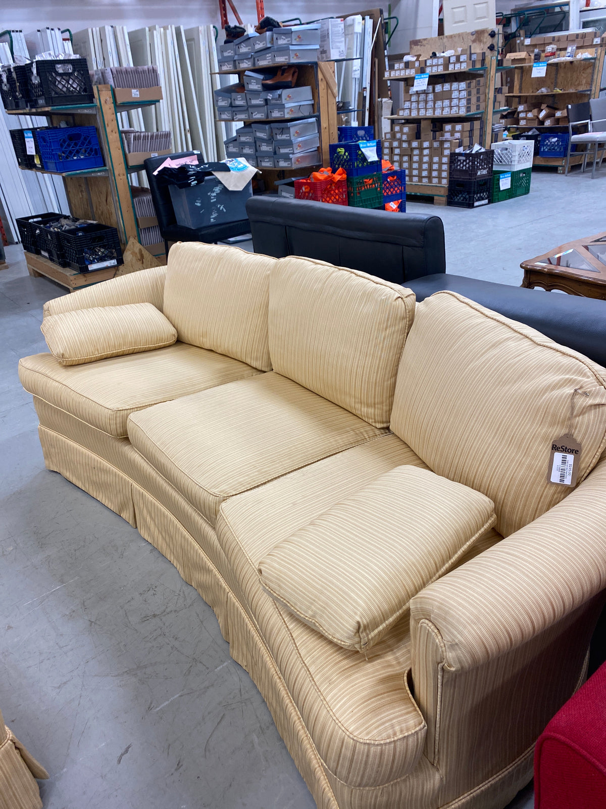 Gold Cabriole 3-seat Sofa