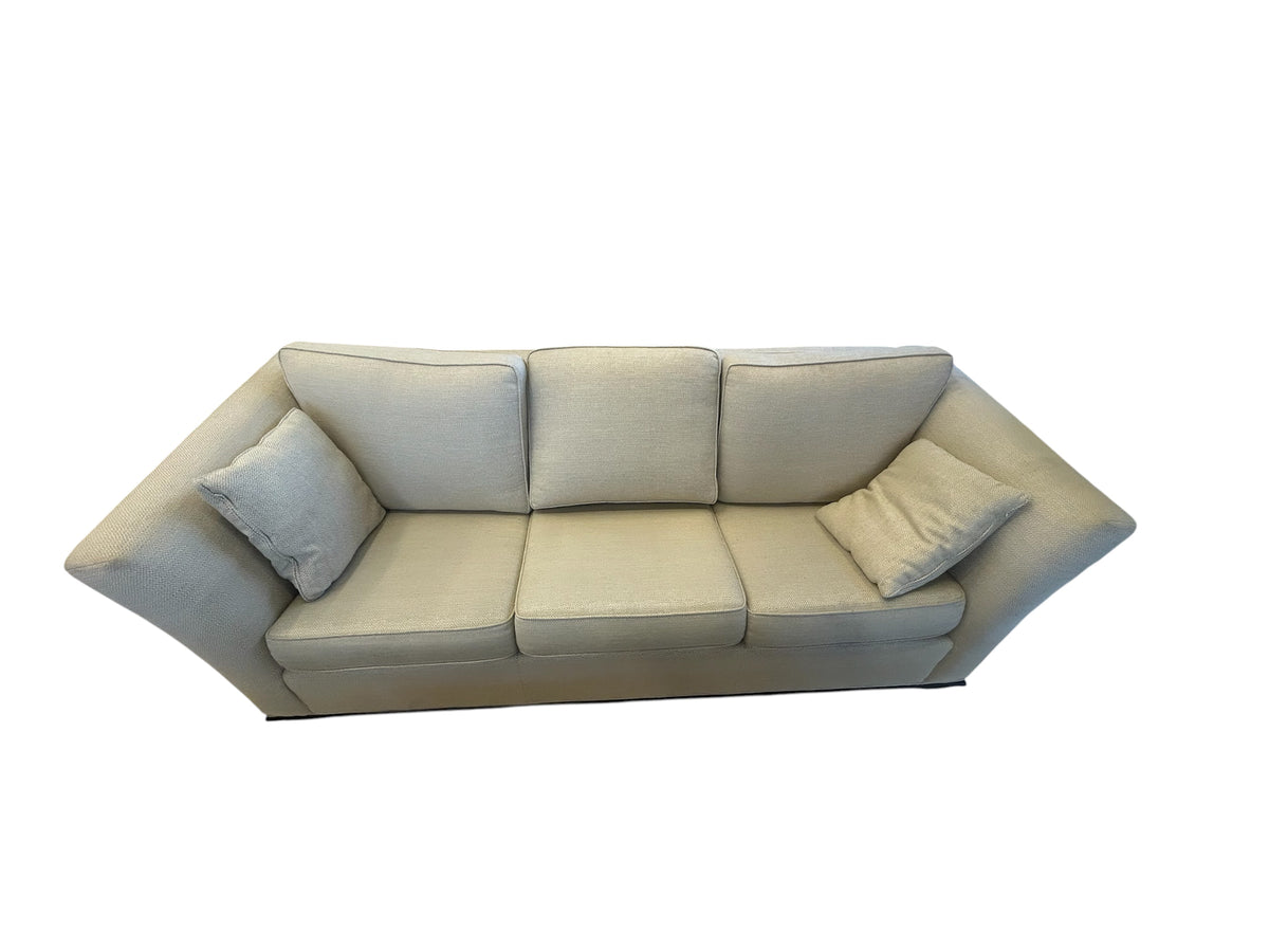Markham Cream Three-seater Sofa