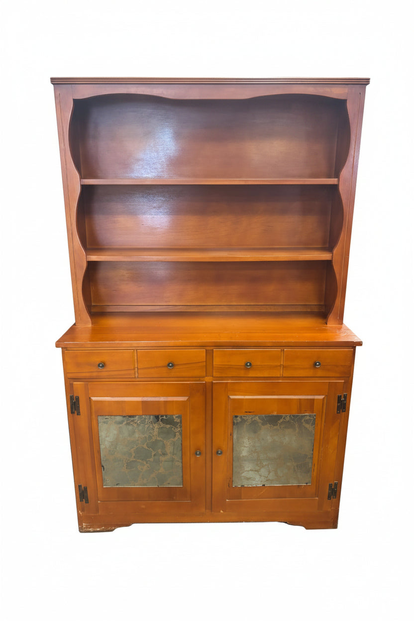 Vintage Maple Hutch Cabinet