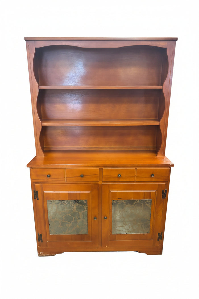 Vintage Maple Hutch Cabinet