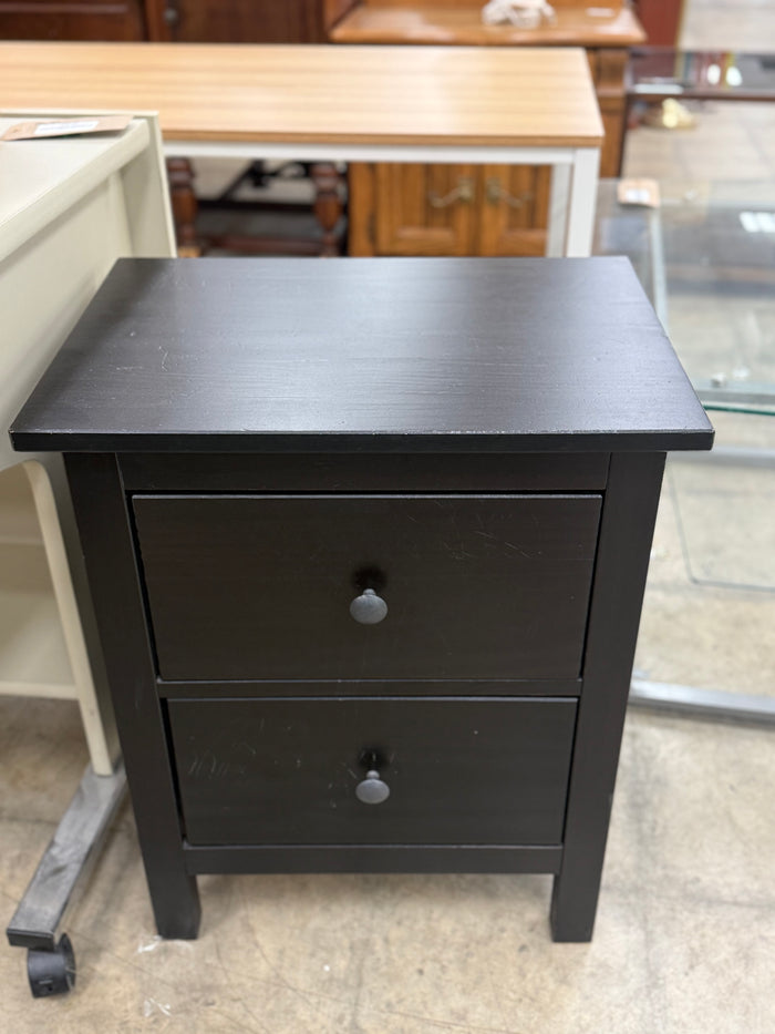 Small Matte Black Nightstand