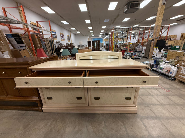 Light Colored Dresser with Matching Mirror