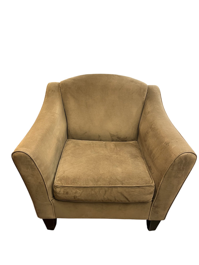 Brown Suede Armchair