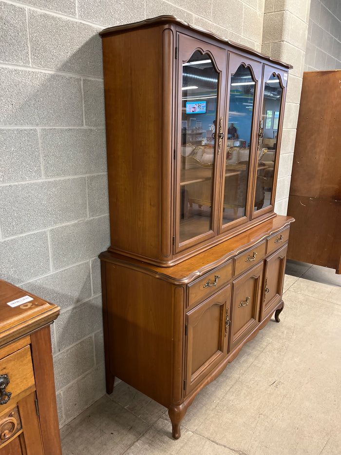 54"W Solid Wood Gibbard Buffet and China Cabinet